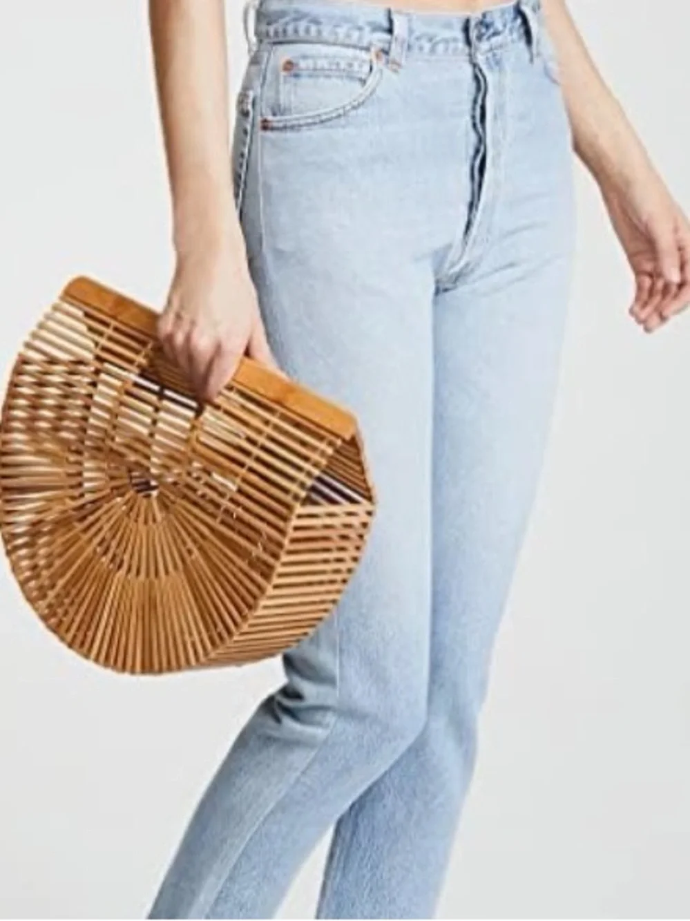 Natural Bamboo Arc Tote - Unbranded